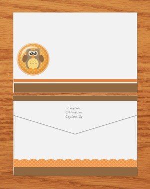 orange and brown with cute owl