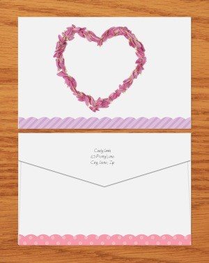 heart from flower petals