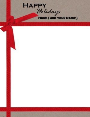 Christmas stationery template