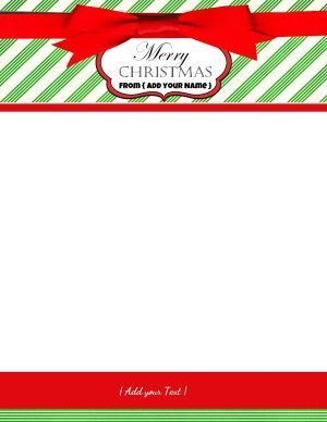 Free personalized Christmas stationery