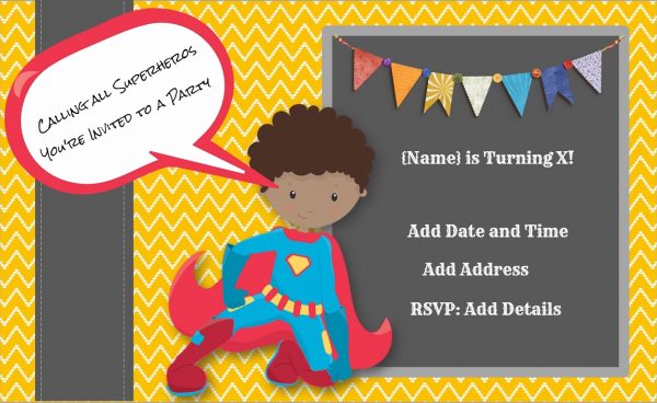 superhero invitations