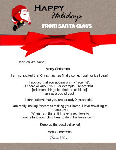 Santa letter