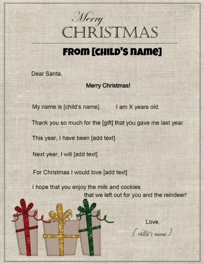 Santa letter template