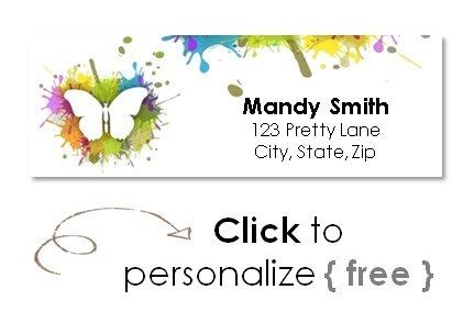 butterfly with splattered paint