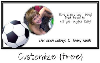 lunch box notes with football