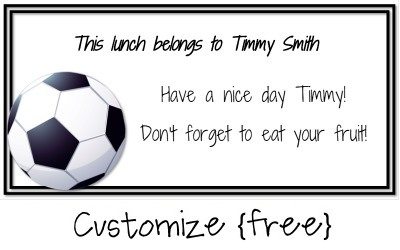 Soccer ball label