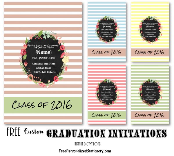 Free printable graduation invitations