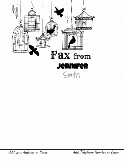Fax cover page