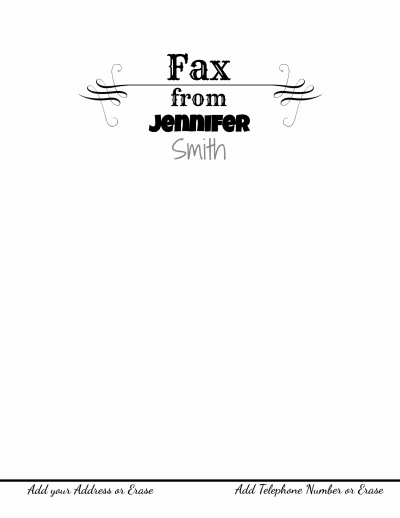 fax cover letter sample