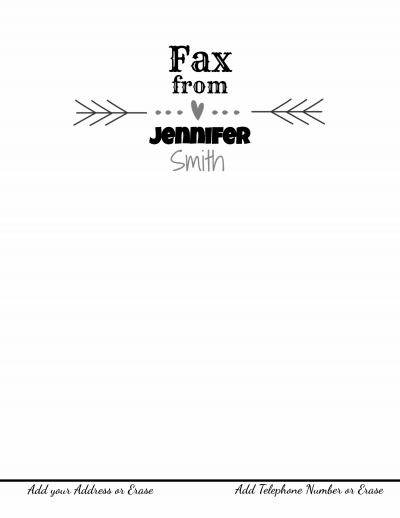 fax cover letter template